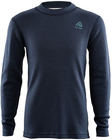 Bild på Aclima Junior WarmWool Crewneck shirt Navy Blazer / North Atlantic