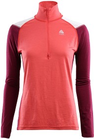 Bild på Aclima W's LightWool Reinforced Mockneck Baked Apple/Zinfandel/Nature