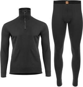 Bild på Aclima Paket Underställ WoolTerry Polo + Longs Herr Jet Black