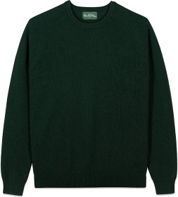 Bild på Alan Paine M's Lenzie Lambswool Crew Neck Tartan Green
