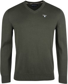 Bild på Barbour M's Organic V-Neck Dark Olive