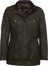 Bild på Barbour W's Lightweight Defence Waxed Cotton Jacket Archive Olive/Classic