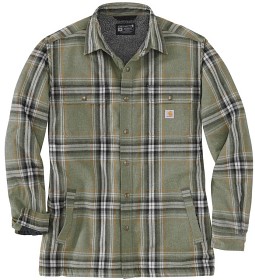 Bild på Carhartt M's Flannel Sherpa Lined Shirt Jacket Basil