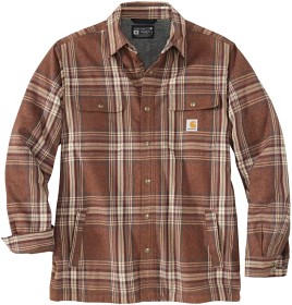 Bild på Carhartt M's Flannel Sherpa Lined Shirt Jacket Burnt Sienna