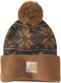 Bild på Carhartt W's Knit Pom Jacquard Beanie Carhartt® Brown