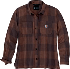Bild på Carhartt W's Midweight Flannel L/S Plaid Shirt Blackberry