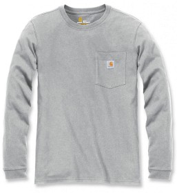 Bild på Carhartt W's Workwear Pocket L/S T-Shirt Heather Grey