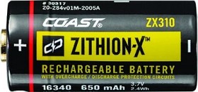 Bild på Coast ZX310 ZITHION Rechargeable Battery Micro-USB (16340)