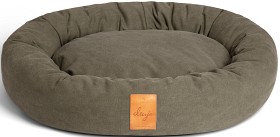Bild på Denjo Dogs Classic Donut Dog Bed w. Leather Desert Green Medium