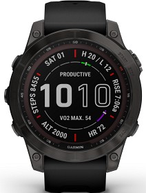 Bild på Garmin Fenix 7 Sapphire Solar Carbon Gray Titanium