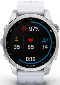 Bild på Garmin Fenix 7S Silver with Whitestone Band