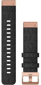Bild på Garmin QuickFit 20 mm Armband Hthr Black Nylon with Rose Gold