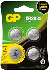 Bild på GP Knappcell Lithium CR2032, 4-pack
