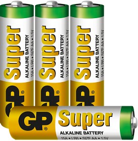 Bild på GP Super Alkaline AA-batteri, 15A/LR6, 4-pack