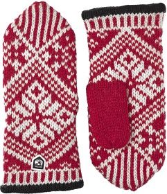 Bild på Hestra Nordic Wool Mitt Röd/Offwhite