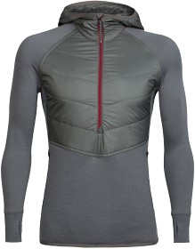 Bild på Icebreaker M's Ellipse LS Half Zip Hood Metal/Vintage Red