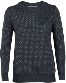 Bild på Icebreaker W's Waypoint Crewe Sweater Charcoal Hthr/Steel Hthr