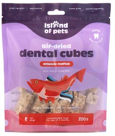 Bild på Island of Pets Air-dried Atlantic Redfish Dental Cubes 200 g