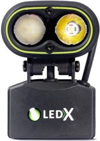 Bild på LedX Kaa 2000 Wide + Lampfäste för Hjälm och Litet Batteri