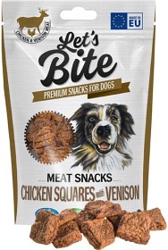 Bild på Let's Bite Meat Snacks Chicken Squares with Venison 80 g