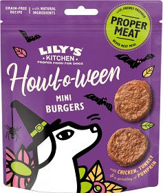 Bild på Lily's Kitchen Halloween Chicken + Turkey Mini Burgers 70 g