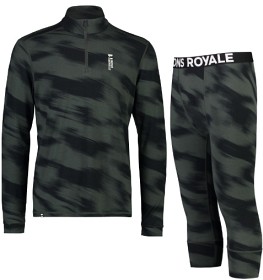 Bild på Mons Royale Paket Underställ Cascade Merino Flex 200 1/4 Zip + 3/4 Legging Rosin Motion Herr