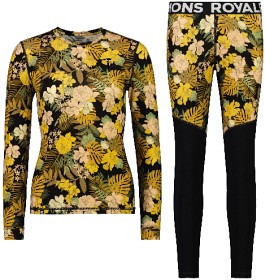 Bild på Mons Royale Paket Underställ Cascade Merino Flex 200 Long Sleeve + Legging Floral Camo Dam