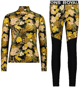 Bild på Mons Royale Paket Underställ Cascade Merino Flex 200 Mockneck Long Sleeve + Legging Floral Camo Dam