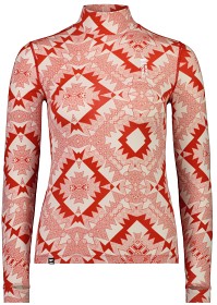 Bild på Mons Royale W's Cascade Merino Flex 200 Mock Neck LS Retro Red Nordtek