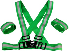 Bild på Nordic Grip Reflective Kids Cross Belt with 2 Band Green Junior