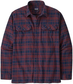 Bild på Patagonia M's L/S Organic Cotton Midweight Fjord Flannel Shirt Connected Lines Sequoia Red