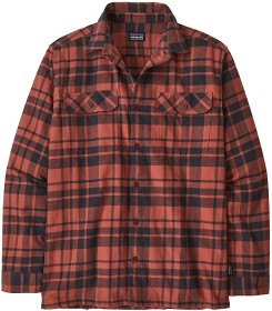 Bild på Patagonia M's L/S Organic Cotton MW Fjord Flannel Shirt Ice Caps Burl Red