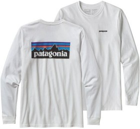 Bild på Patagonia M's L/S P-6 Logo Responsibili-Tee White (2021)