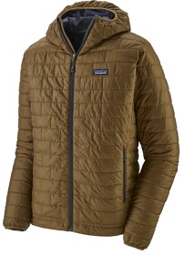 Bild på Patagonia M's Nano Puff Hoody Coriander Brown w/River Delta Multi: Smolder Blue