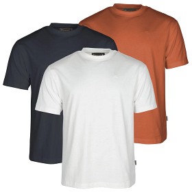 Bild på Pinewood M's 3-pack T-Shirt Off White/Indigo Blue/Burnt Orange