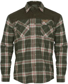 Bild på Pinewood M's Douglas Shirt Dark Green/Red