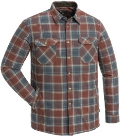 Bild på Pinewood M's Finnveden Check Padded Overshirt Dark Copper/Storm Blue