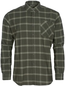 Bild på Pinewood M's Värnamo Flannel Shirt Dark Green/Green