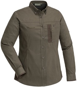 Bild på Pinewood W's Tiveden Insect-Safe Shirt Dark Olive/Suede Brown