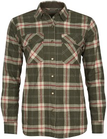 Bild på Pinewood W's Douglas Shirt Dark Green/Red