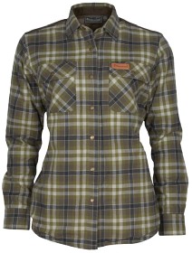 Bild på Pinewood W's Douglas Shirt Hunter Olive/Light Khaki