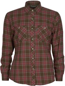 Bild på Pinewood W's Felicia Shirt Dark Moss Green/Rusty Pink