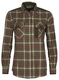 Bild på Pinewood W's Prestwick Exclusive Shirt Hunter Olive/Plum