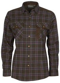 Bild på Pinewood W's Prestwick Exclusive Shirt Suede Brown/Orange