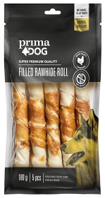 Bild på PrimaDog Fylld Tuggrulle Med Kyckling 13 Cm, 5 St