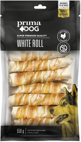 Bild på PrimaDog Vit Tuggrulle Med Anka 13 Cm, 15 St, 550 G