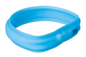 Bild på Trixie Flash light band USB XS-S: 35 cm/30 mm Blå