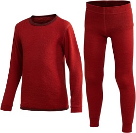 Bild på Woolpower Paket Underställ Crewneck + Long Johns 200 Kids Autumn Red