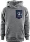 Aclima Junior FleeceWool Hoodie Grey Melange / Navy Blazer