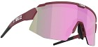 Bliz Breeze Small Matt Burgundy with Brown/Rose Multi + Pink Lens